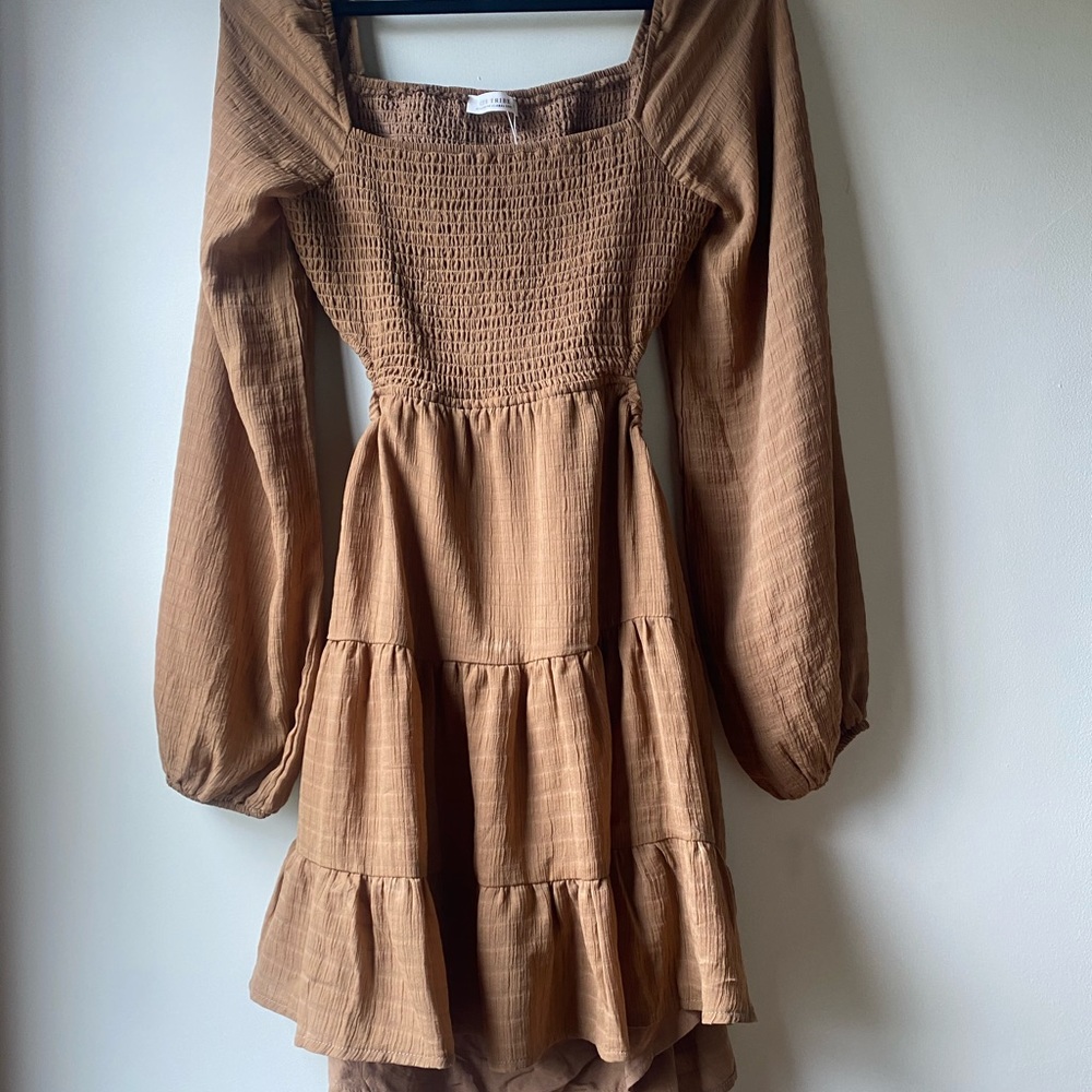 12th Tribe NWT M Jolene dress brown
